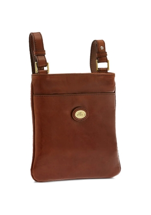 The Bridge zip-fastening leather messenger bag - Brown