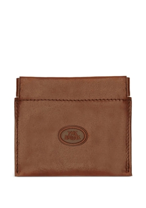 The Bridge logo-embossed leather coin purse - Brown