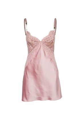 Self-Portrait X Christopher Kane lace-trim satin mini dress - Pink