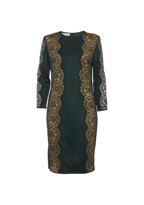 Stella McCartney Pre-Owned lace-trim zip-up mini dress - Green