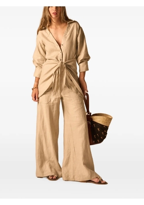 JBQ Oslo 2.0 wide-leg trousers - Neutrals