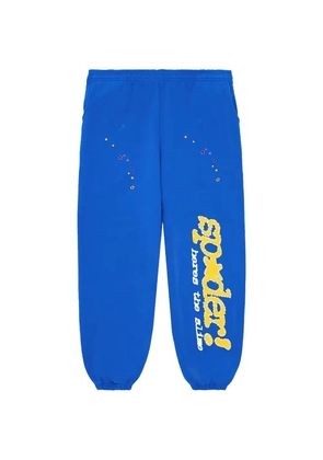 SP5DER logo-print track pants - Blue
