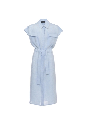 Fabiana Filippi Sahariana chest-pockets midi dress - Blue