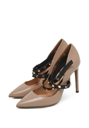 Valentino Garavani Pre-Owned Rockstud ankle wrap pumps - Neutrals