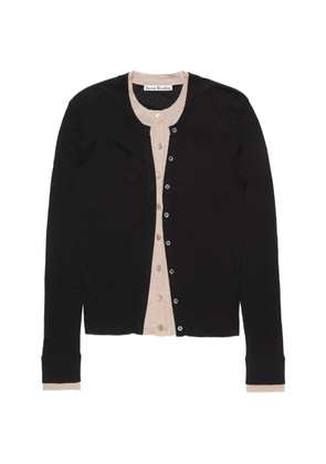Acne Studios layered silk-wool cardigan - Black