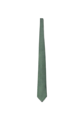 Ferragamo hockey-print silk tie - Green