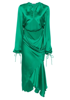 Acne Studios cut-out silk dress - Green