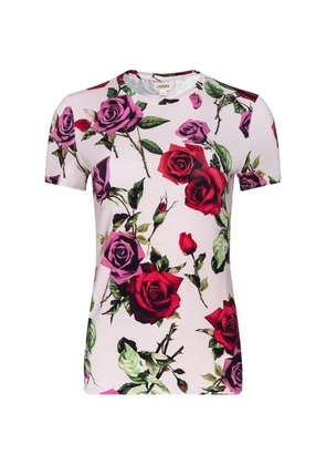 L'Agence Ressi floral-print T-shirt - Pink