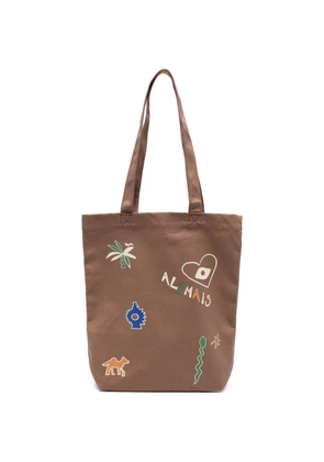 ALEMAIS printed tote bag - Brown