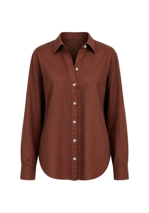 Whitney Linen button-up shirt - Brown