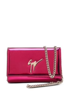 Giuseppe Zanotti Vintage Cleopatra leather clutch bag - Pink