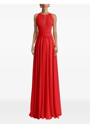 Gemy Maalouf draped crystal-embellished dress - Red