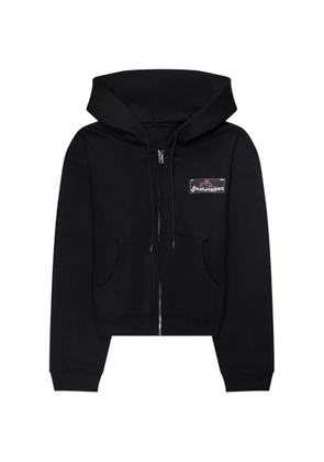 PROTOTYPES logo-patch zip-up hoodie - Black