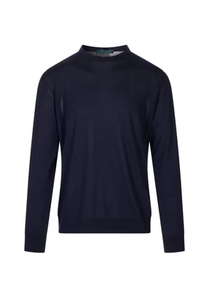 Kiton crew-neck long-sleeve sweater - Blue