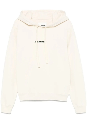 JIL SANDER+ logo-print hoodie - Neutrals