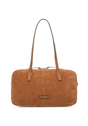 GIANNI CHIARINI Aryna suede top-handle bag - Brown