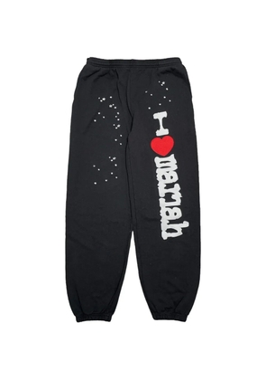 SP5DER logo-print track pants - Black