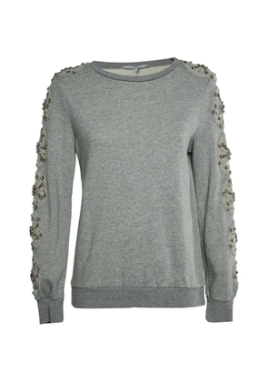 Givenchy Pre-Owned floral-appliqué embroidered sweatshirt - Grey