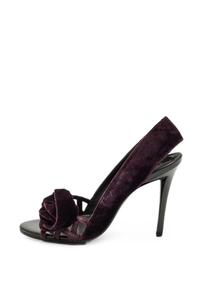 Roger Vivier Vintage bow open-toe pumps - Purple