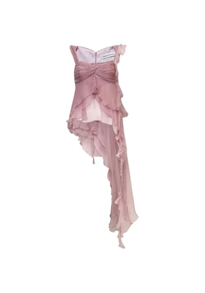 Stolen Stores Fairy ruffled asymmetric top - Pink