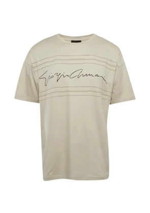 Giorgio Armani Pre-Owned logo-print T-shirt - Grey