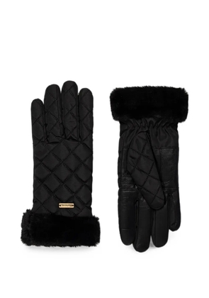 Barbour quilted leather gloves - Black