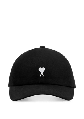 AMI Paris cotton cap with Ami de Coeur - Black