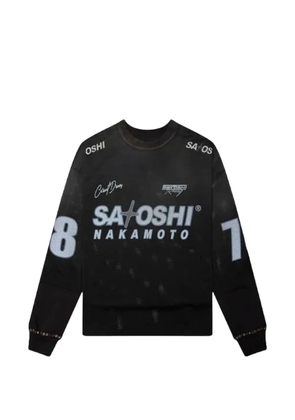SATOSHI NAKAMOTO Moto logo-print sweatshirt - Black