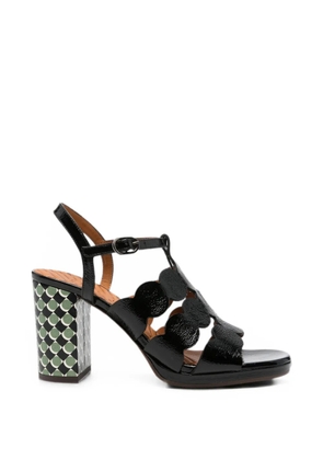 Chie Mihara Palana scalloped-strap leather sandals - Black