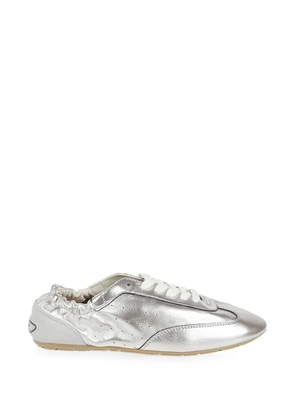 Saint Laurent Lewis low-top leather sneakers - Silver