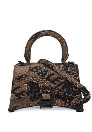 Balenciaga Pre-Owned XS Hourglass lace shoulder bag - Black