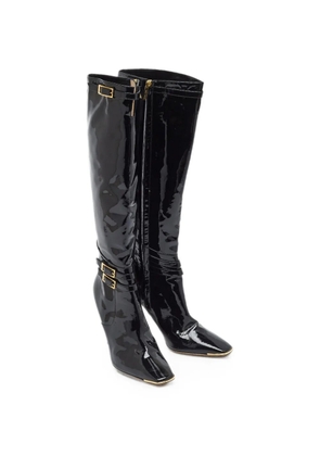 Jimmy Choo Pre-Owned Sheila buckled knee-length boots - Black