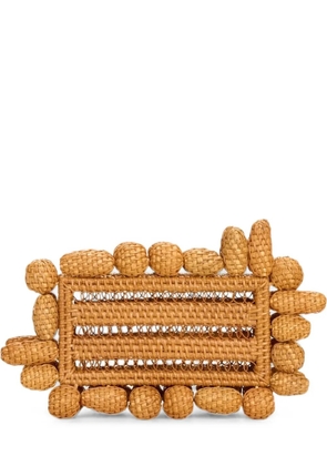 Cult Gaia Akira woven clutch bag - Neutrals