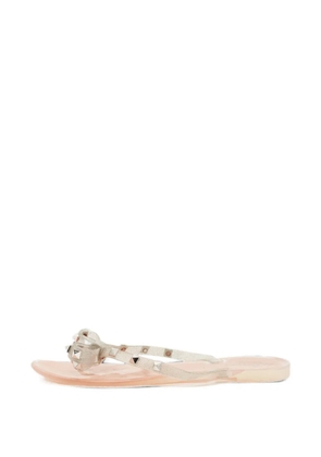 Valentino Garavani Pre-Owned Rockstud thong flats - Silver