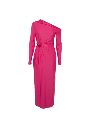 Self-Portrait one-shoulder cut-out maxi dress - Pink