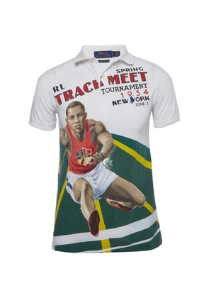Polo Ralph Lauren Vintage Track Meet graphic polo shirt - White