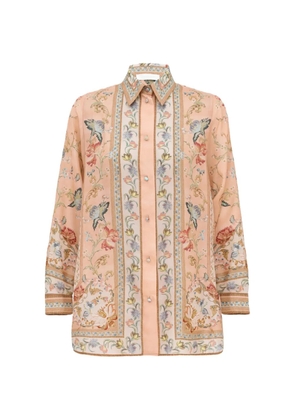 ZIMMERMANN floral-print silk shirt - Pink