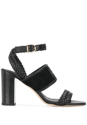 Tod's woven detail leather sandals - Black