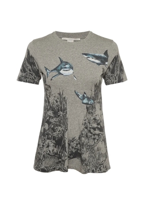 Stella McCartney Pre-Owned shark-print cotton T-shirt - Grey