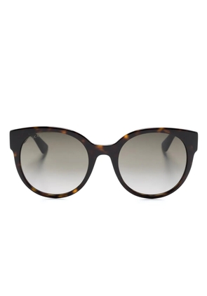 Gucci Eyewear interlocking G logo-plaque gradient-lenses sunglasses - Brown