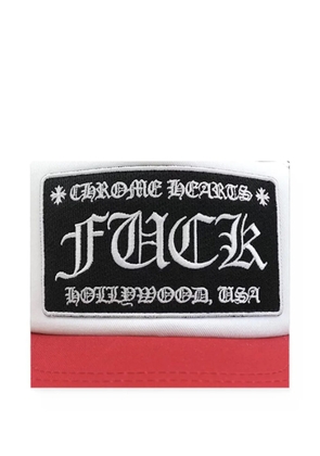 Chrome Hearts logo-patch mesh-panel trucker cap - White