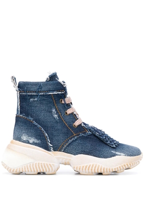 Hogan Interaction denim high-top sneakers - Blue