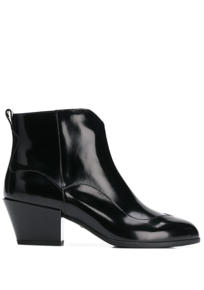 Hogan zip up ankle boots - Black
