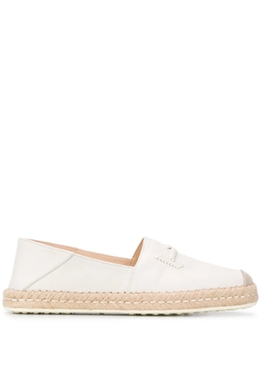 Tod's stitched logo espadrilles - Neutrals