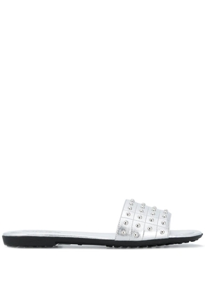 Tod's metallic studded slides
