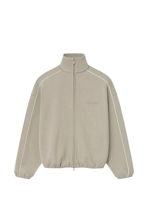 FEAR OF GOD ESSENTIALS modern-fit zip-up fleece sweatshirt - Neutrals