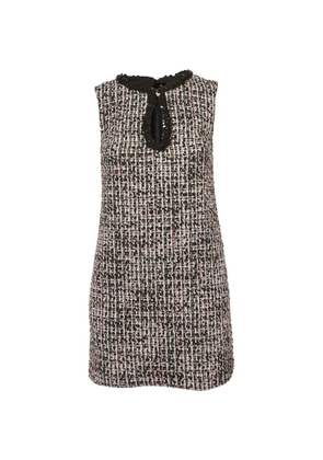 Self-Portrait embellished boucle mini dress - Black