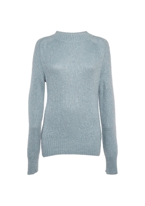 Jil Sander Pre-Owned rib-knit mock-neck sweater - Blue