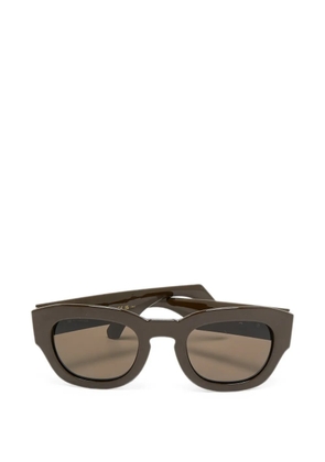 Etro Pre-Owned Pegaso plaque sunglasses - Brown