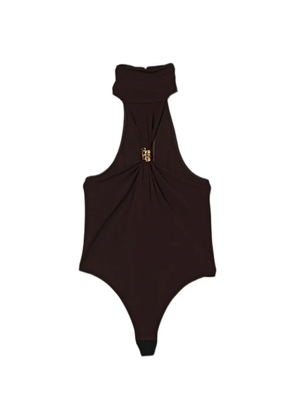 Elisabetta Franchi cut-out halterneck bodysuit - Brown